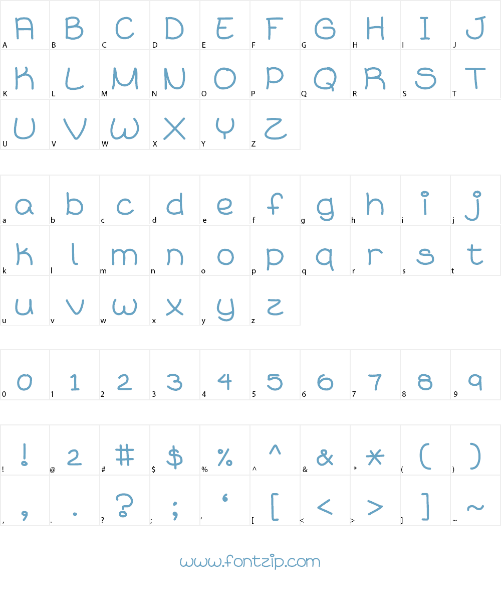 Sweet Cheeks Font Character